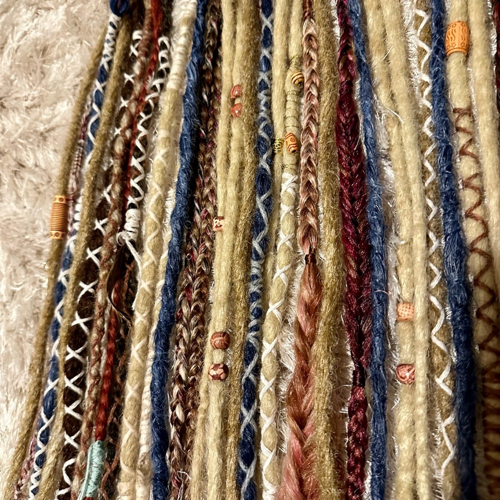 Bohemian Multicolor synthetic dreadlocks